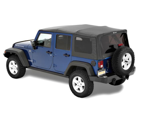 Bestop 07-18 Jeep Wrangler JK 4-Door Supertop (Black Diamond) - 54723-35