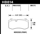 Hawk 07-14 Mercedes-Benz CL550/CL600 Performance Ceramic Street Front Brake Pads - HB814Z.668