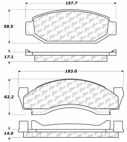 StopTech 73-86 Ford Bronco Front Truck & SUV Brake Pad - 319.00500