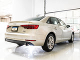 AWE Tuning Audi B9 A4 SwitchPath Exhaust Dual Outlet - Chrome Silver Tips (Includes DP and Remote) - 3025-32014