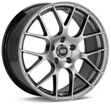 Enkei Raijin 18x8 45mm Offset 5x100 Bolt Pattern Hyper Silver Wheel - 467-880-8045HS