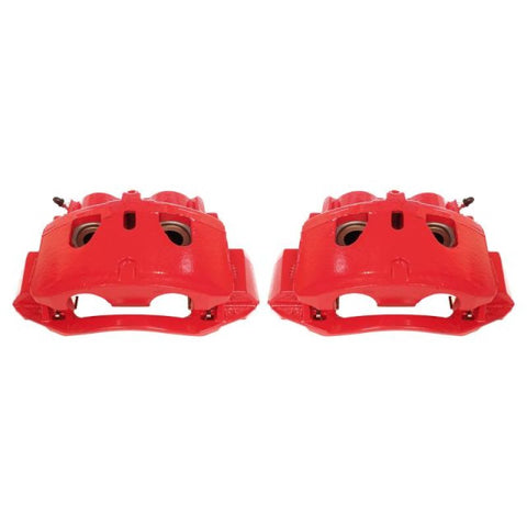 Power Stop 11-19 Chevrolet Silverado 2500 HD Front Red Calipers w/Brackets - Pair - S5302