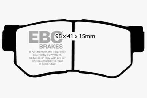 EBC 08-09 Hyundai Azera 3.3 Redstuff Rear Brake Pads - DP31392C