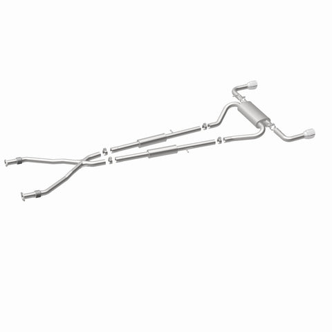 MagnaFlow 14 Infiniti Q50 V6 3.7L Cat-Back Polished Stainless Tips Dual Split Rear Exit Exhaust - 15310