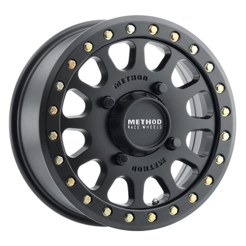 Method MR401 UTV Beadlock 15x6 / 5+1/53mm Offset / 4x136 / 106mm CB Matte Black Wheel - MR40156047551B