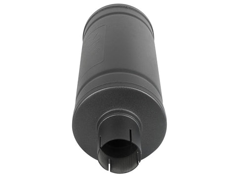 aFe MACH Force-Xp 409 SS Muffler w/ Black finish 2-1/2in Inlet & Oulet 14in x 16in Diameter - 49M00007-B