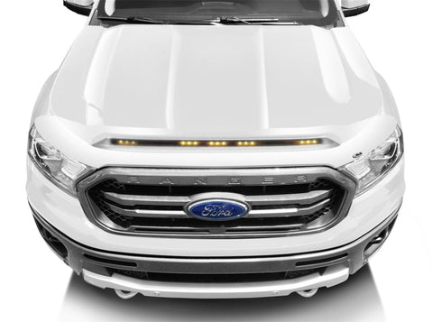AVS 2022 Chevy Silverado 1500 Aeroskin Low Profile Hood Shield w/ Lights - Oxford White - 753166-Z1