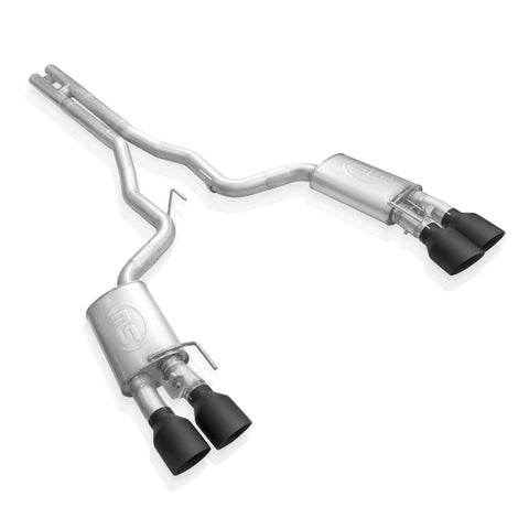 Stainless Works 2020 Ford GT500 Redline Catback H-Pipe Exhaust Factory Connect - Black Tips - GT500CBHFCRB