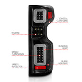 ANZO 19-21 Chevy Silverado Full LED Taillights Black Housing Clear Lens G2 (w/C light Bars) - 311414