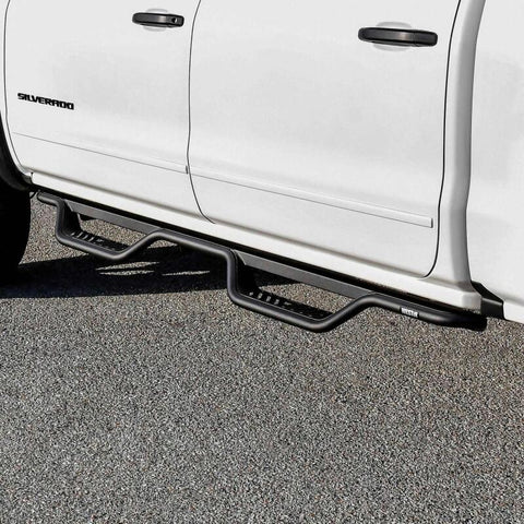 Westin 14-18 Chevrolet Silverado/GMC Sierra Crew Cab Outlaw Nerf Step Bars (Excl. Diesel) -Text. Blk - 20-13725