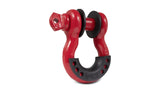Body Armor 4x4 3/4in Red D-Ring with Black Isolators Single - 3204