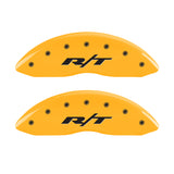 MGP 4 Caliper Covers Engraved Front & Rear RT1-Truck Yellow finish black ch - 12162SRT1YL