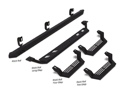 Lund Universal Long Step Rock Rails - Black - 26410021