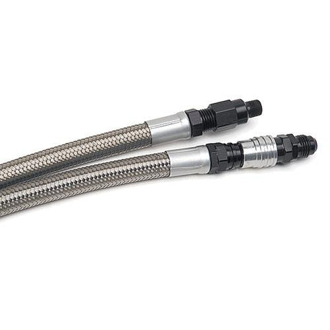 Russell Performance -8 AN to 4L80 Transmission Ports Adapter Fittings (Qty 2) - Black Zinc - 641400