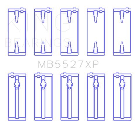 King Engine Bearings Toyota 4Age/4Agze/16V 1.6L (Size +0.50mm) Main Bearing Set - MB5527XP0.5