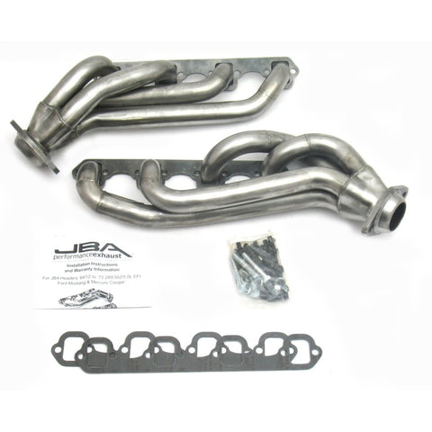 JBA 65-73 Ford Mustang 260-302 SBF w/GT40-P Heads 1-5/8in Primary Raw 409SS Mid Length Header - 1650S-2