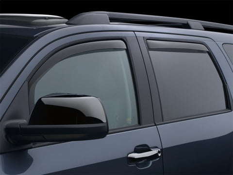 WeatherTech 08+ Toyota Sequoia Front and Rear Side Window Deflectors - Dark Smoke - 86450