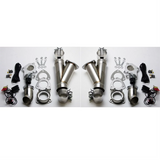 Granatelli 2.25in Alum Mild Steel Electronic Dual Slip Fit Exhaust Cutout w/Band Clamps - 303522D