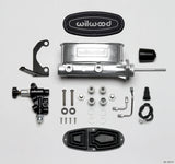 Wilwood HV Tandem M/C Kit w L/H Bracket & Prop Valve - 7/8in Bore Ball Burnished-W/Pushrod - 261-13271-P