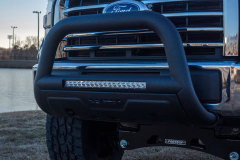 Lund 11-16 Ford F-250 Super Duty Bull Bar w/Light & Wiring - Black - 47121207