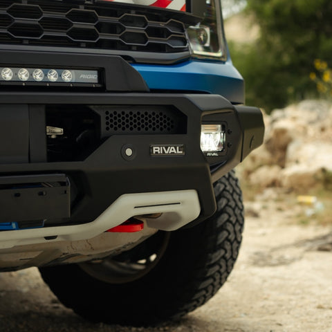 RIVAL 24-26 Ford Ranger Raptor Front Aluminum Bumper w/Winch Mount and Recovery Points - 2D.1813.1.US