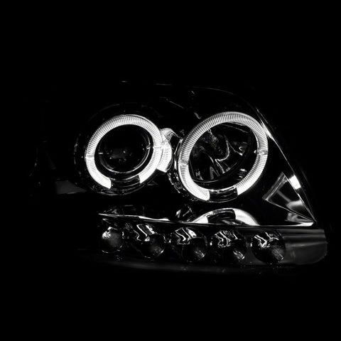 Raxiom 97-03 Ford F-150 LED Halo Projector Headlights- Chrome Housing (Clear Lens) - T542860