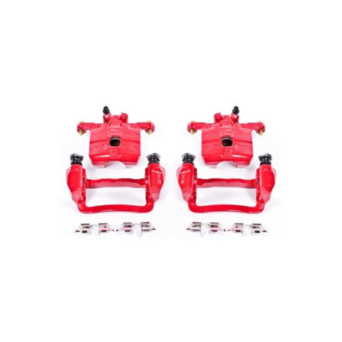 Power Stop 05-06 Saab 9-2X Rear Red Calipers w/Brackets - Pair - S2066A