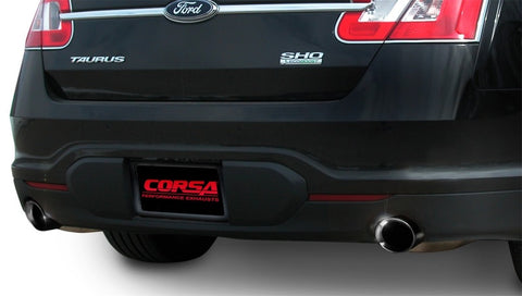 Corsa 10-13 Ford Taurus SHO 3.5L V6 Turbo Sport Cat-Back Exhaust w/ Dual 4in Black Tips - 14315BLK