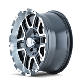 ION Type 179 17x8 / 6x139.7 BP / 10mm Offset / 106mm Hub Black/Machined Wheel - 179-7883B