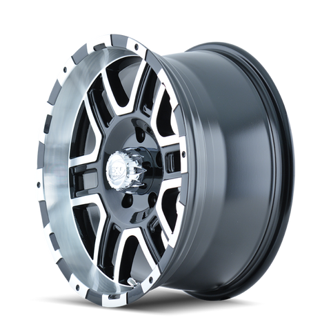 ION Type 179 17x8 / 6x139.7 BP / 10mm Offset / 106mm Hub Black/Machined Wheel - 179-7883B