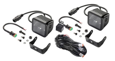 Hella Universal Black Magic 3.2in L.E.D. Cube Kit - Flood Beam (Short Range) - 358176811