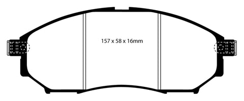 EBC 06-09 Infiniti FX35 3.5 Greenstuff Front Brake Pads - DP61671