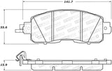 StopTech 13-17 Nissan Altima Street Performance Front Brake Pads - 308.16500