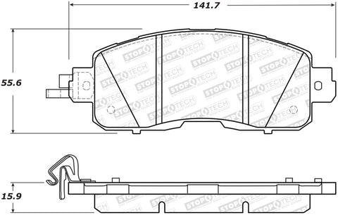 StopTech 13-17 Nissan Altima Street Performance Front Brake Pads - 308.16500