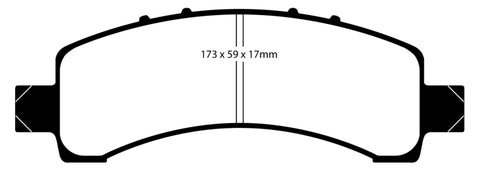 EBC 02 Cadillac Escalade 5.3 (Akebono rear caliper) Yellowstuff Rear Brake Pads - DP41667R