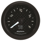 Autometer GT Series 52mm Full Sweep Electronic 0-280 ohm Fuel Level Programmable Empty-Full Range - 8010