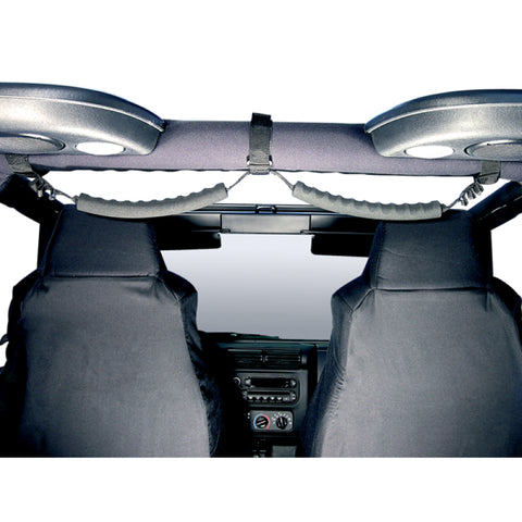 Rugged Ridge Rear Dual Grab Strap Black 87-06 Jeep Wrangler - 13305.05