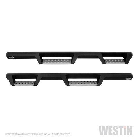 Westin 07-18 Jeep Wrangler JKU 4dr. HDX Stainless Drop Nerf Step Bars - Tex. Blk - 56-132952