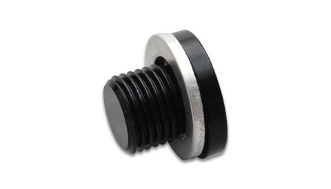 Vibrant M10 x 1.25 Metric Aluminum Port Plug with Crush Washer - 16661