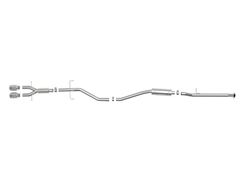 aFe Takeda 2.5in 304SS Cat-Back Exhaust System w/ Polished Tips 17-20 Honda Civic Si Sedan I4 1.5L - 49-36619-P