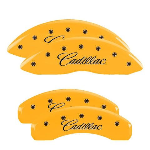 MGP 2 Caliper Covers Engraved Front GMC Yellow Finish Black Characters 2004 GMC Canyon - 34213FGMCYL