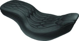 Mustang 08-21 Harley Electra Glide,Rd Glide,Rd King Str Glide Lowdown 1PC Seat Black Pearls - Black - 79702