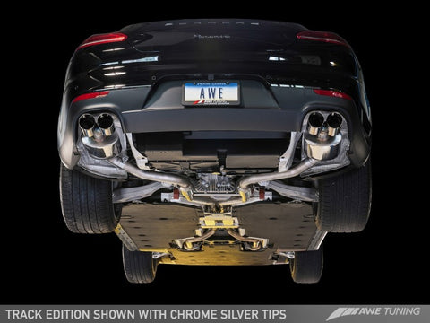 AWE Tuning Panamera 2/4 Track Edition Exhaust (2014+) - w/Chrome Silver Tips - 3020-42022