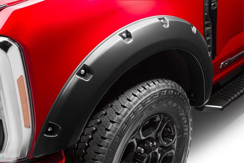 Bushwacker 23-24 Ford F-250/350 SuperDuty Pocket Style Flares 2pc Front - Black - 20143-02