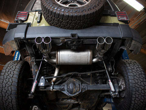 aFe Rebel Series 2.5in 409 SS Axle-Back Exhaust Polished 07-18 Jeep Wrangler (JK) V6-3.6L/3.8L - 49-48086-P