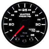 Autometer Spek-Pro - Nascar 2-1/16in Water Press 0- 35 psi Bfb Sp - P543328-N1