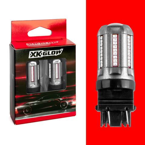 XK Glow 2pc Red 3157 Auto Bulb - XK3157-R