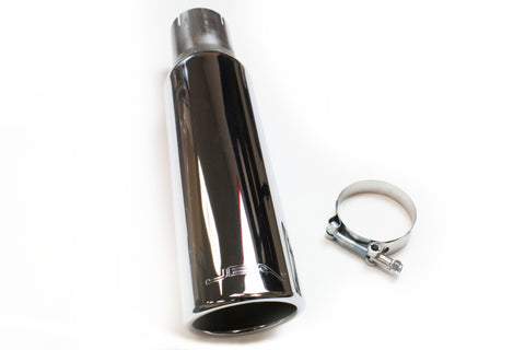 JBA 2.5in x 3.5in x 15in Polished Chrome Tip - Clamp On - 12-08215
