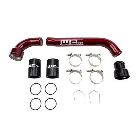 Wehrli 17-25 6.7L Power Stroke Upper Coolant Pipe Kit - WCFab Red - WCF100311-RED