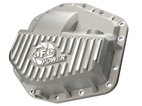 aFe POWER Street Series Front Diff Cover Raw w/ Machined Fins Ford F-250/350 23-26(Dana M235) - 46-71480A